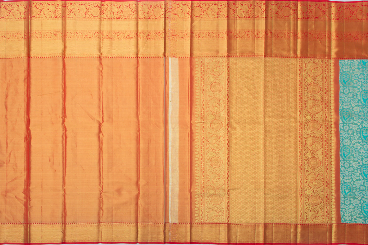 Taranga Kanchi Silk Tissue Brocade Sky Blue Saree