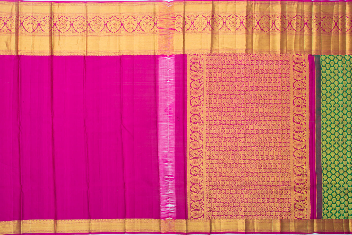 Taranga Kanchi Silk Brocade Green Saree