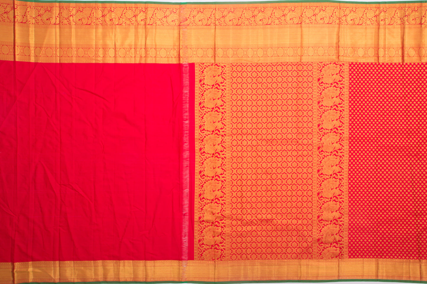 Taranga Kanchi Silk Brocade Red Saree