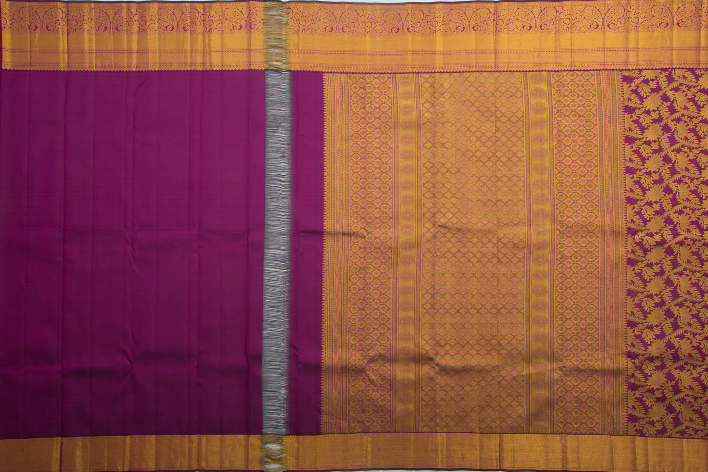 Taranga Kanchi Silk Jaal Purple Saree