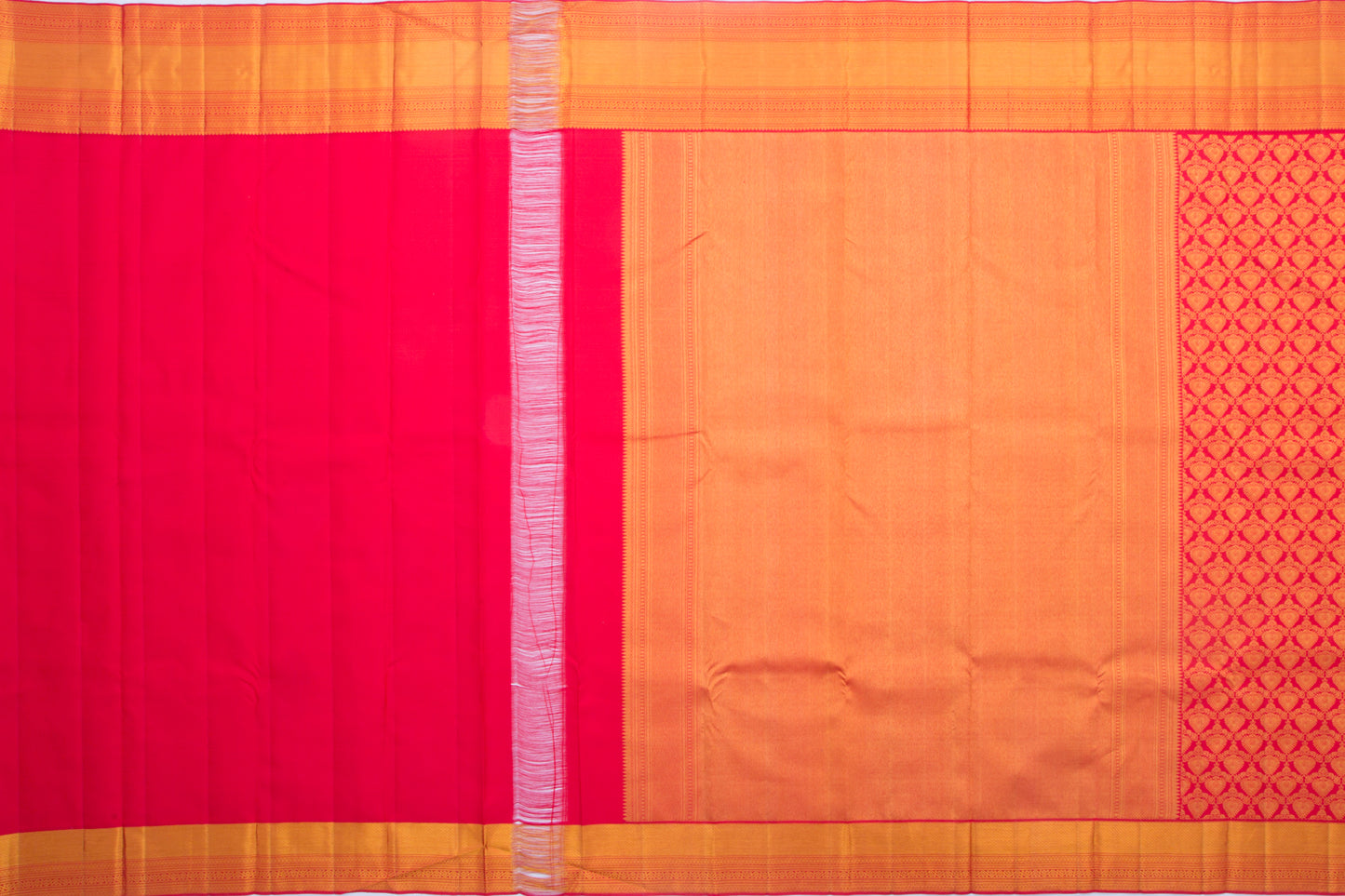 Taranga Kanchi Silk Brocade Red Saree
