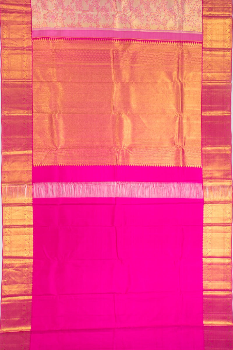Taranga Kanchi Silk Tissue Jaal Pastel Pink Saree
