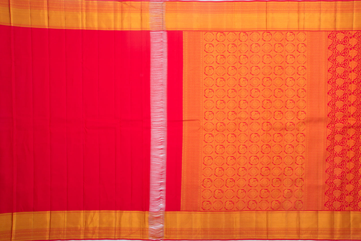 Taranga Kanchi Silk Brocade Red Saree