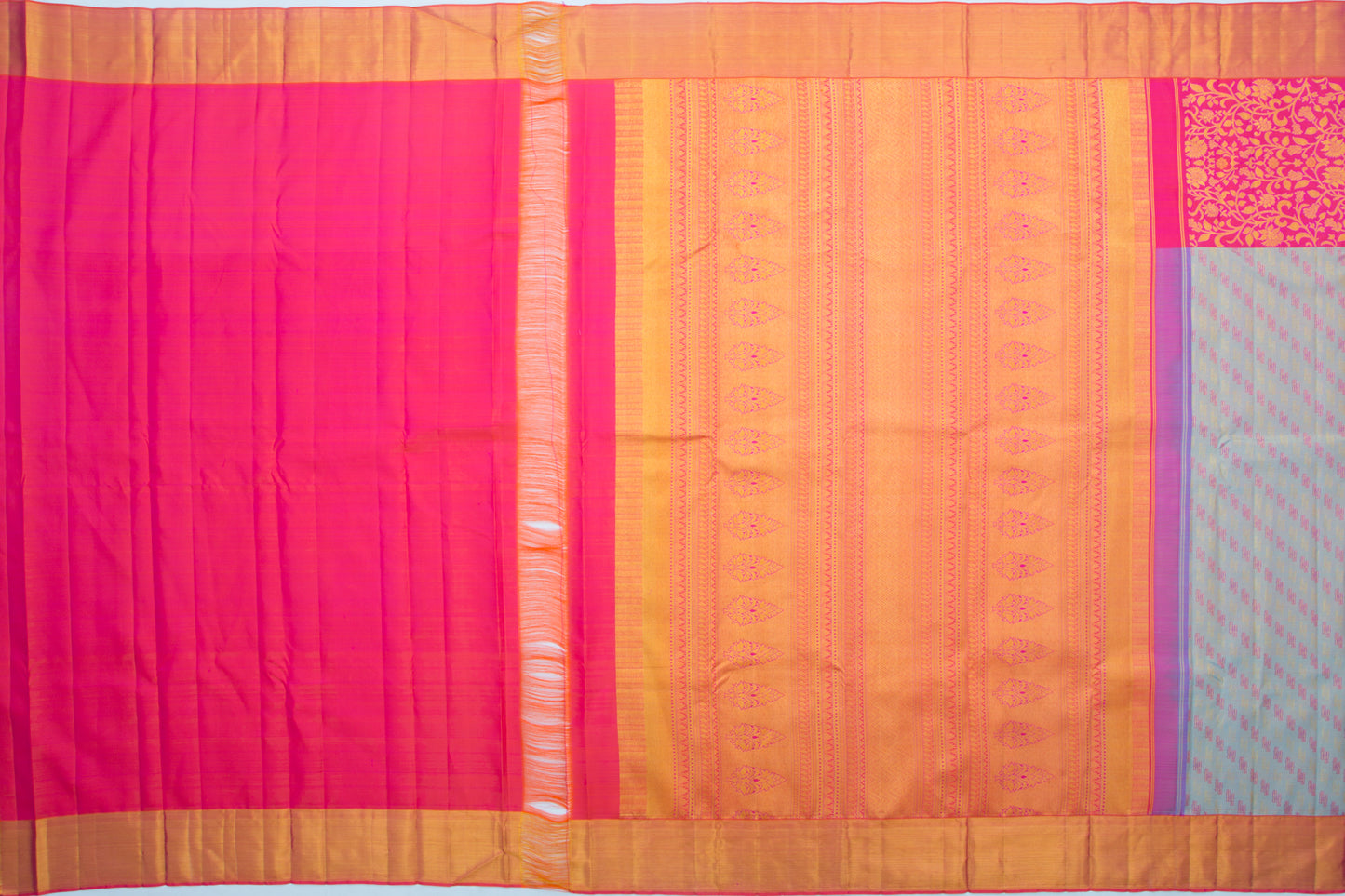 Taranga Kanchi Silk Tissue Brocade Pastel Blue Saree