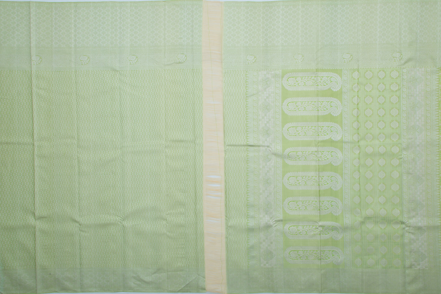 Taranga Kanchi Silk Jaal Pastel Green Saree