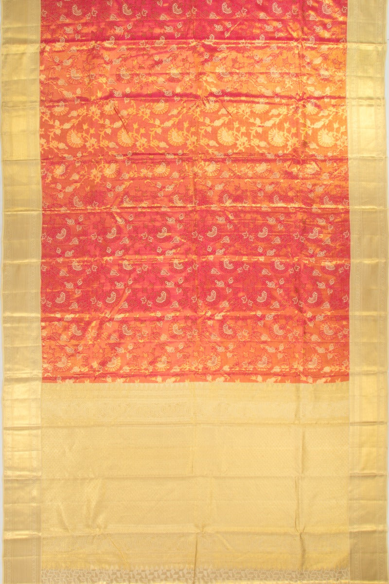 Taranga Kanchi Silk Tissue Jaal Pink Saree