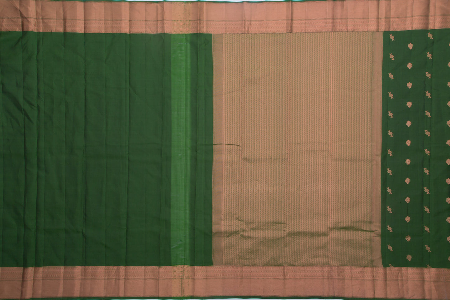 Taranga Kanchi Silk Butta Dark Green Saree
