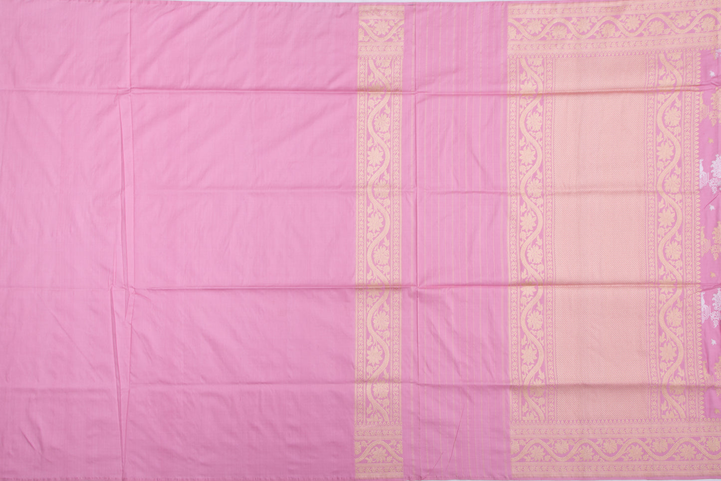 Banarasi Silk Kadwa Jaal Pastel Pink Saree