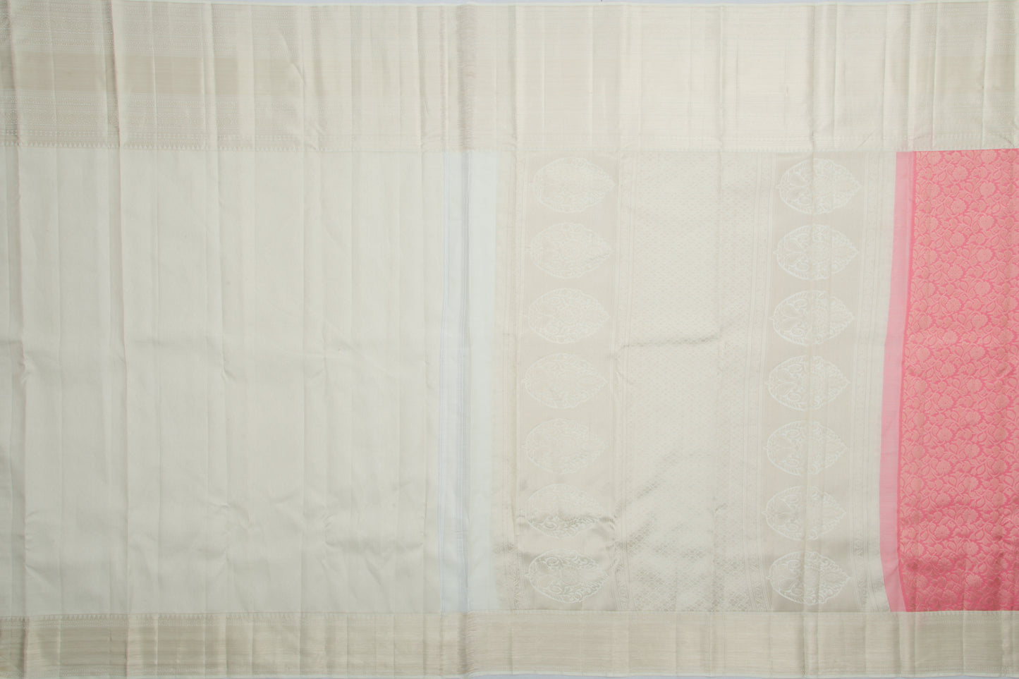 Kanchipuram Silk Jaal Peach Saree