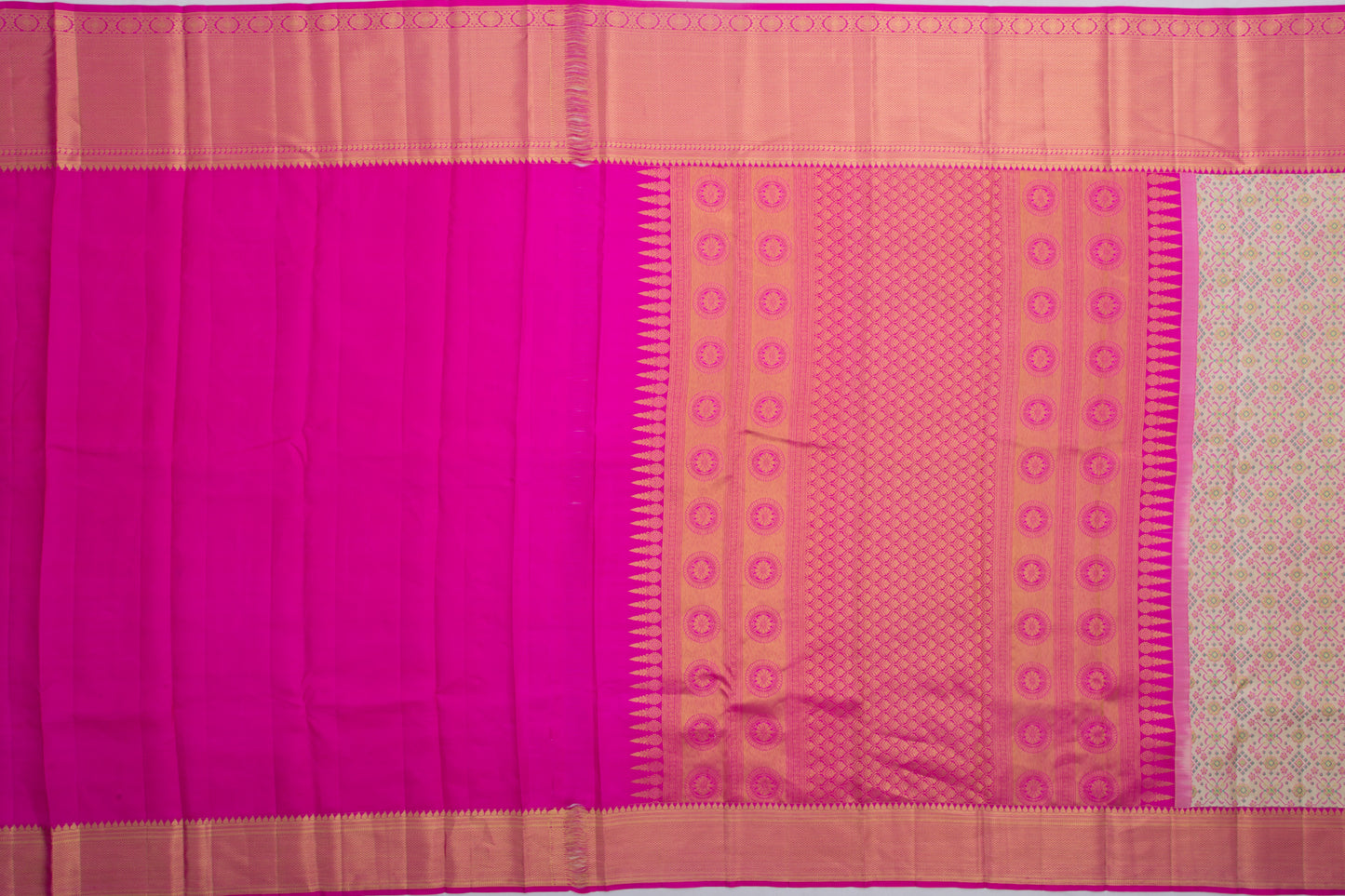 Kanchipuram Silk Jacquard Silver Saree