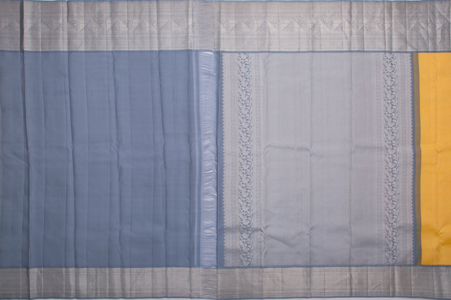 Taranga Kanchi Silk Brocade Yellow Saree