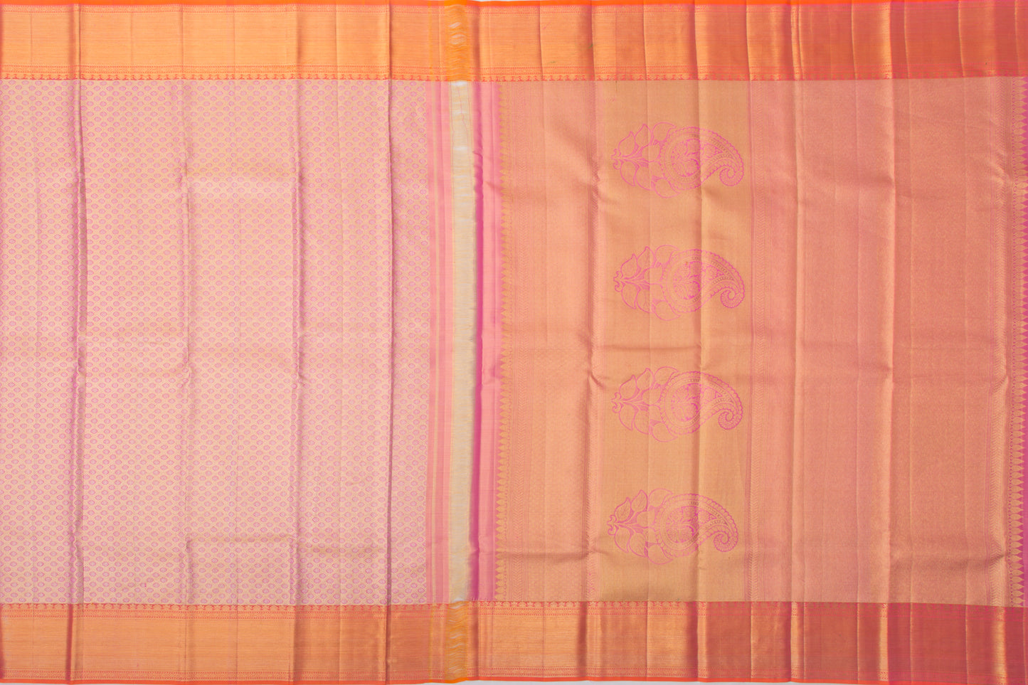 Taranga Kanchi Silk Tissue Butta Pastel Pink Saree