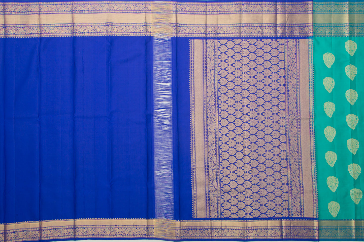 Taranga Kanchi Silk Butta Sea Blue Saree