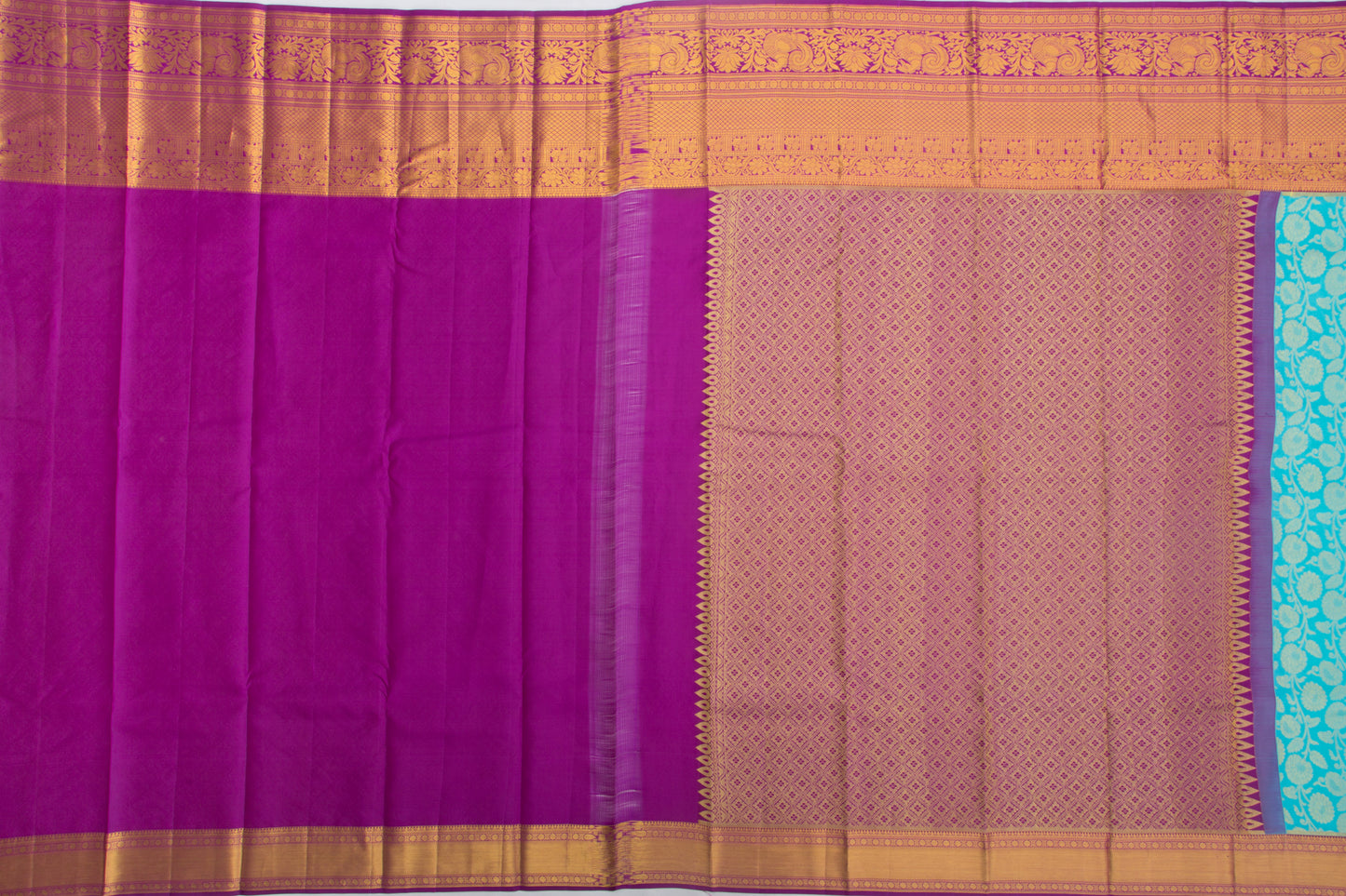 Taranga Kanchi Silk Jaal Blue Saree