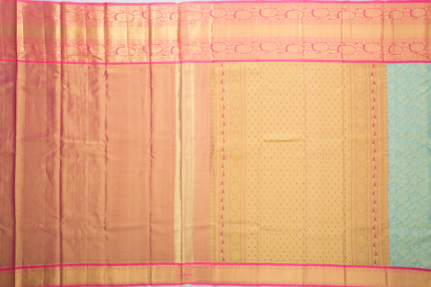 Taranga Kanchi Silk Tissue Brocade Blue Saree