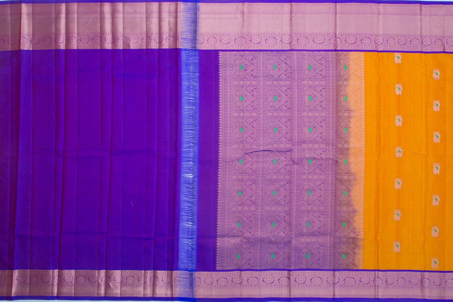 Taranga Kanchi Silk Butta Yellow Saree