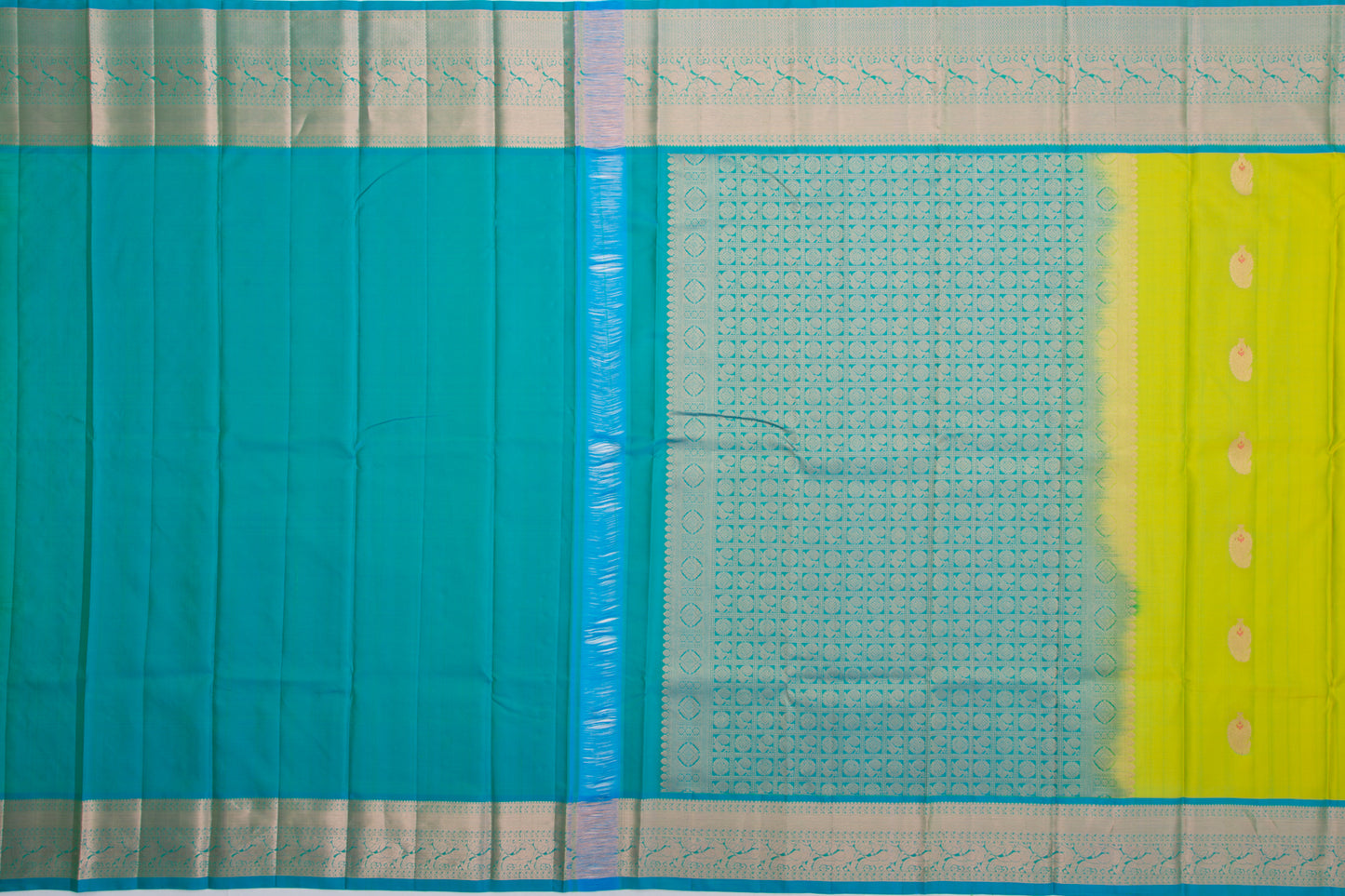 Taranga Kanchi Silk Butta Green Saree