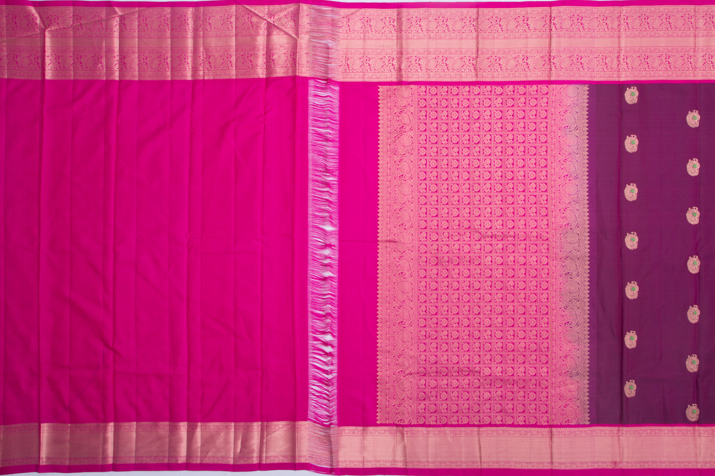Taranga Kanchi Silk Butta Purple Saree