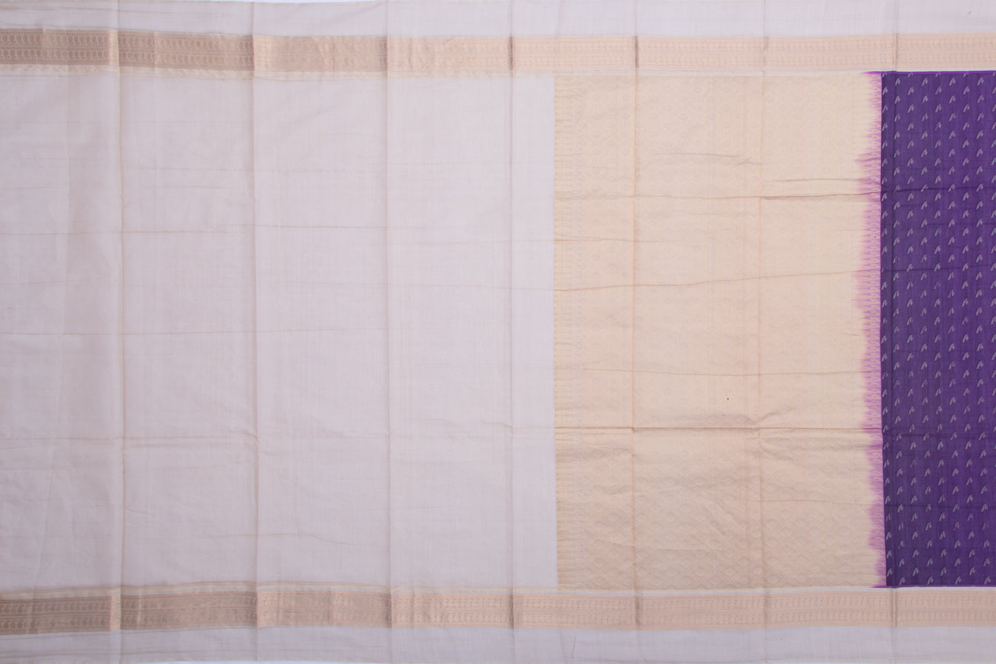 Kanchi Cotton Butta Purple Saree