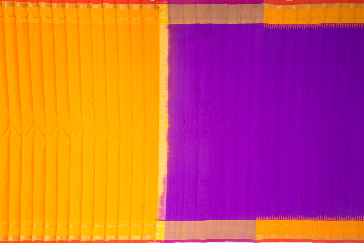 Gadwal Silk Butta Purple Saree