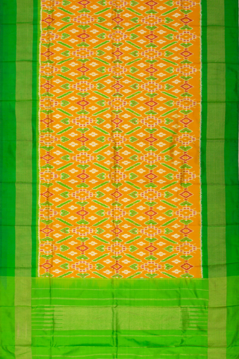 Pochampally Silk Ikat Yellow Dupatta