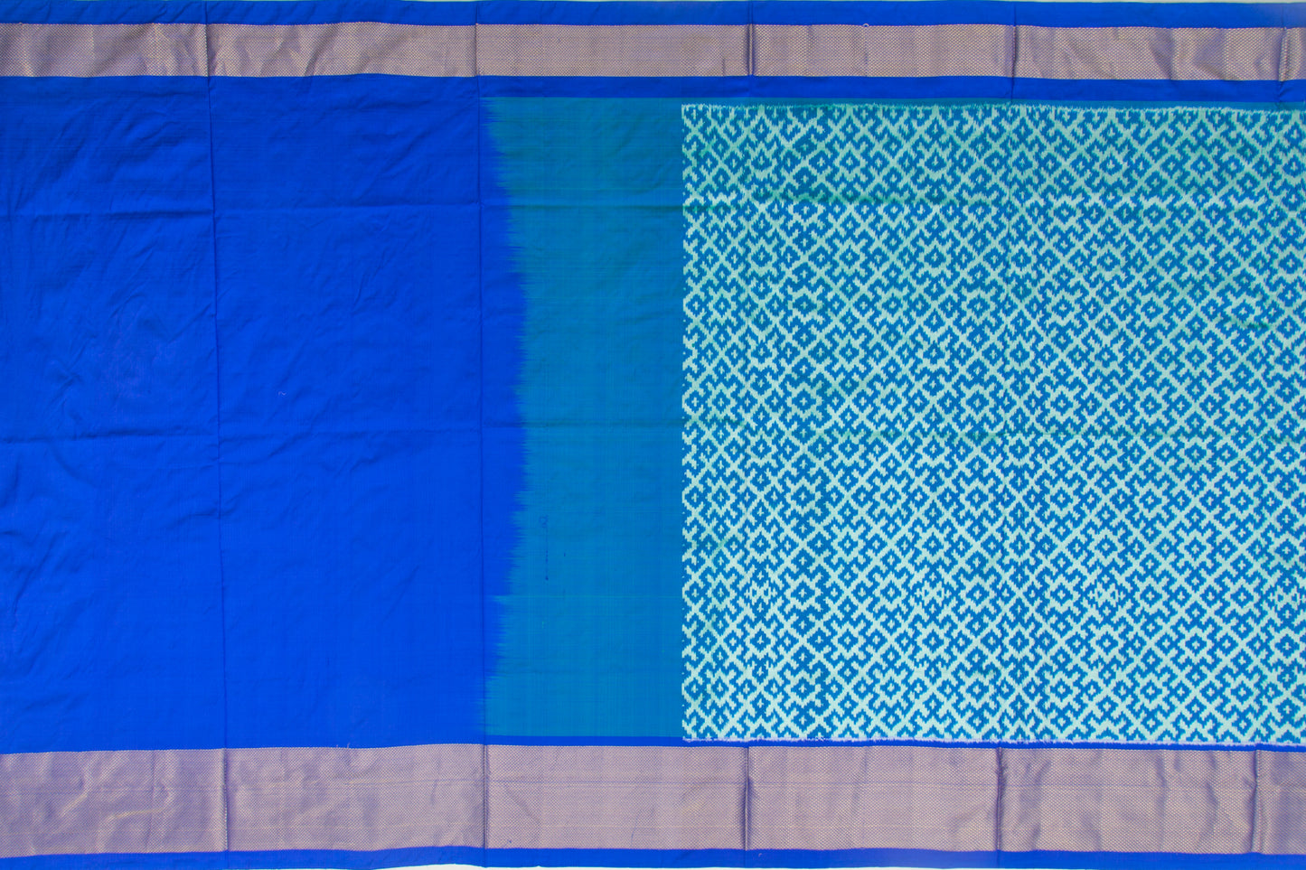 Pochampally Silk Ikat Blue Saree