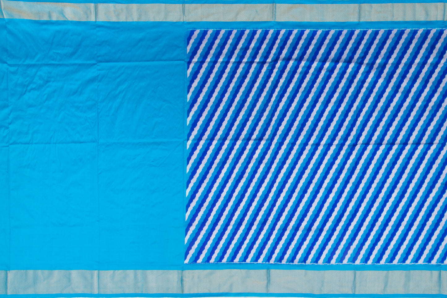 Pochampally Silk Ikat Blue Saree