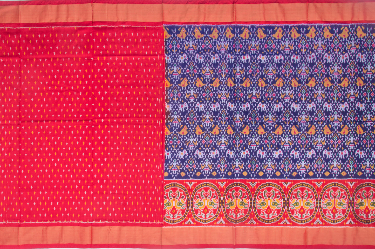 Pochampally Silk Ikat Blue Saree