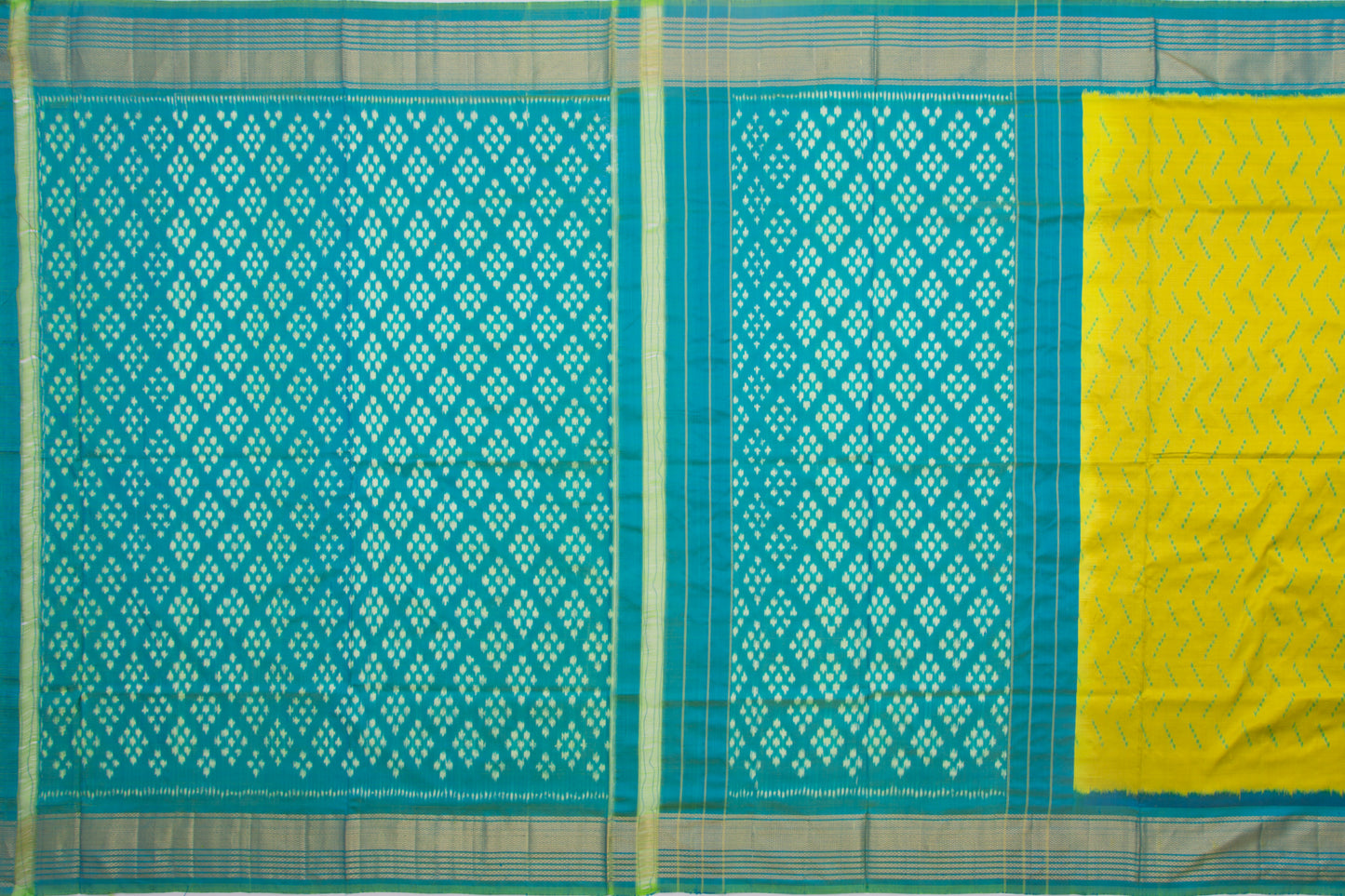 Pochampally Silk Ikat Green Saree