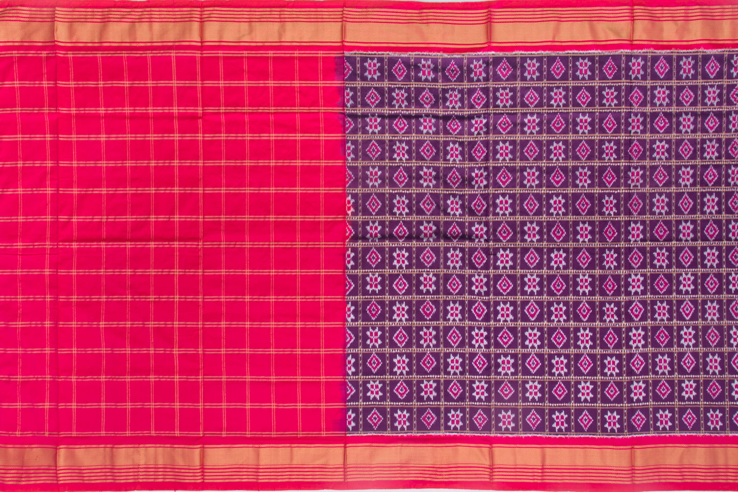 Pochampally Silk Ikat Purple Saree