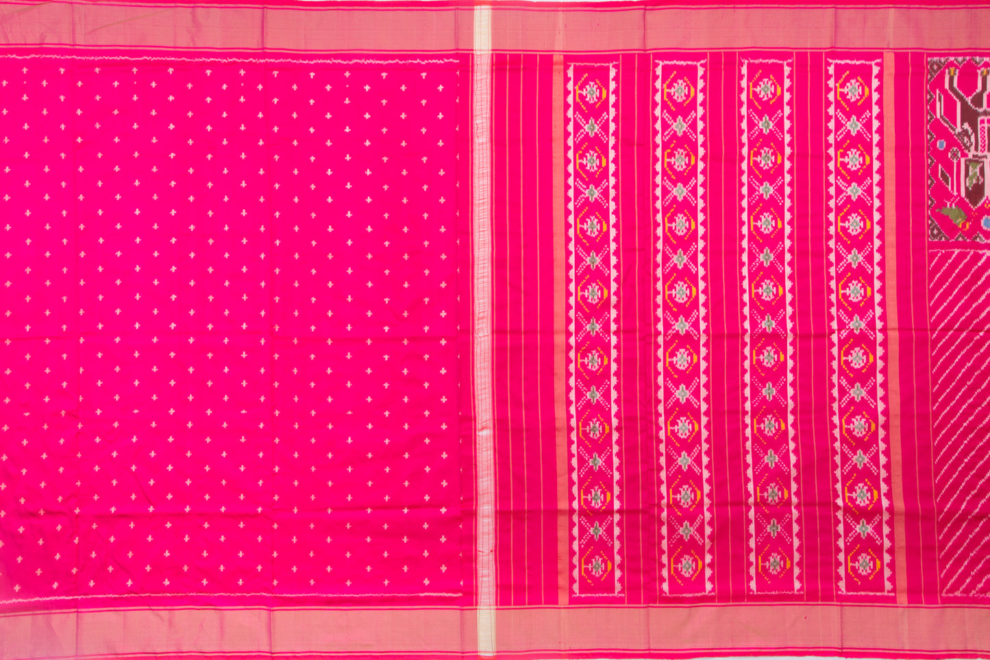 Pochampally Silk Ikat Pink Saree