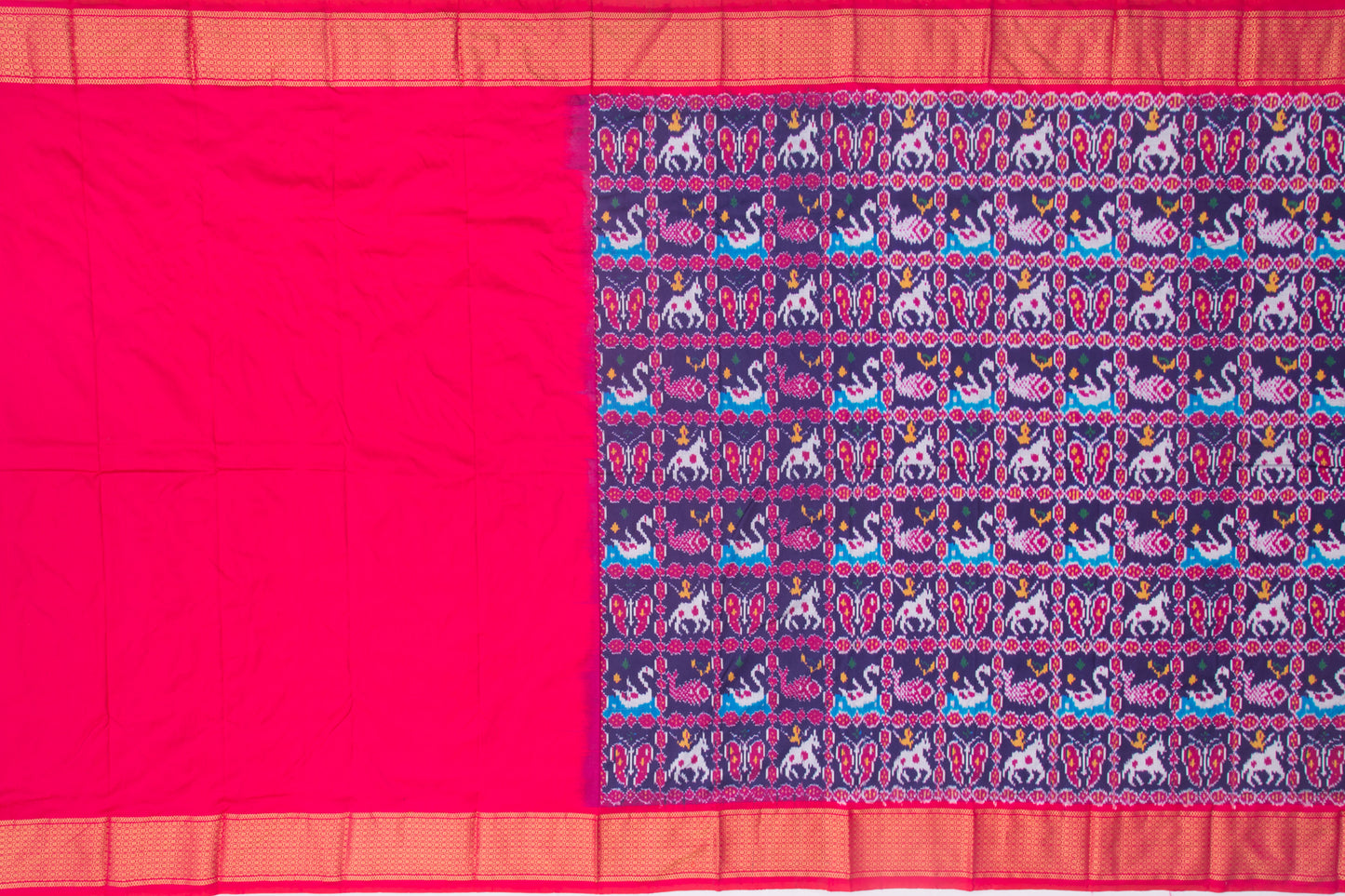 Kanchipuram Silk Ikat Blue Saree
