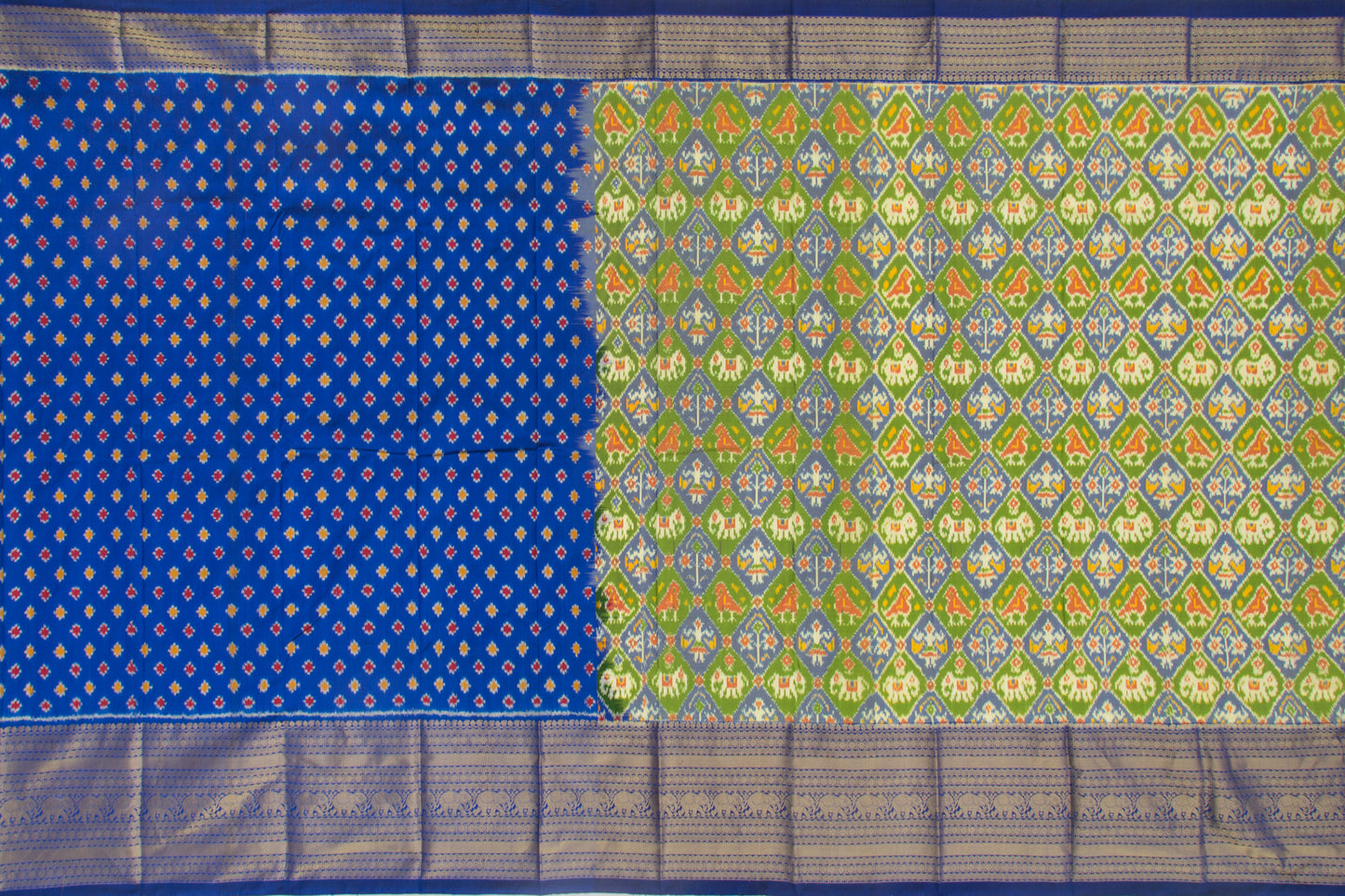 Kanchipuram Silk Ikat Green Saree