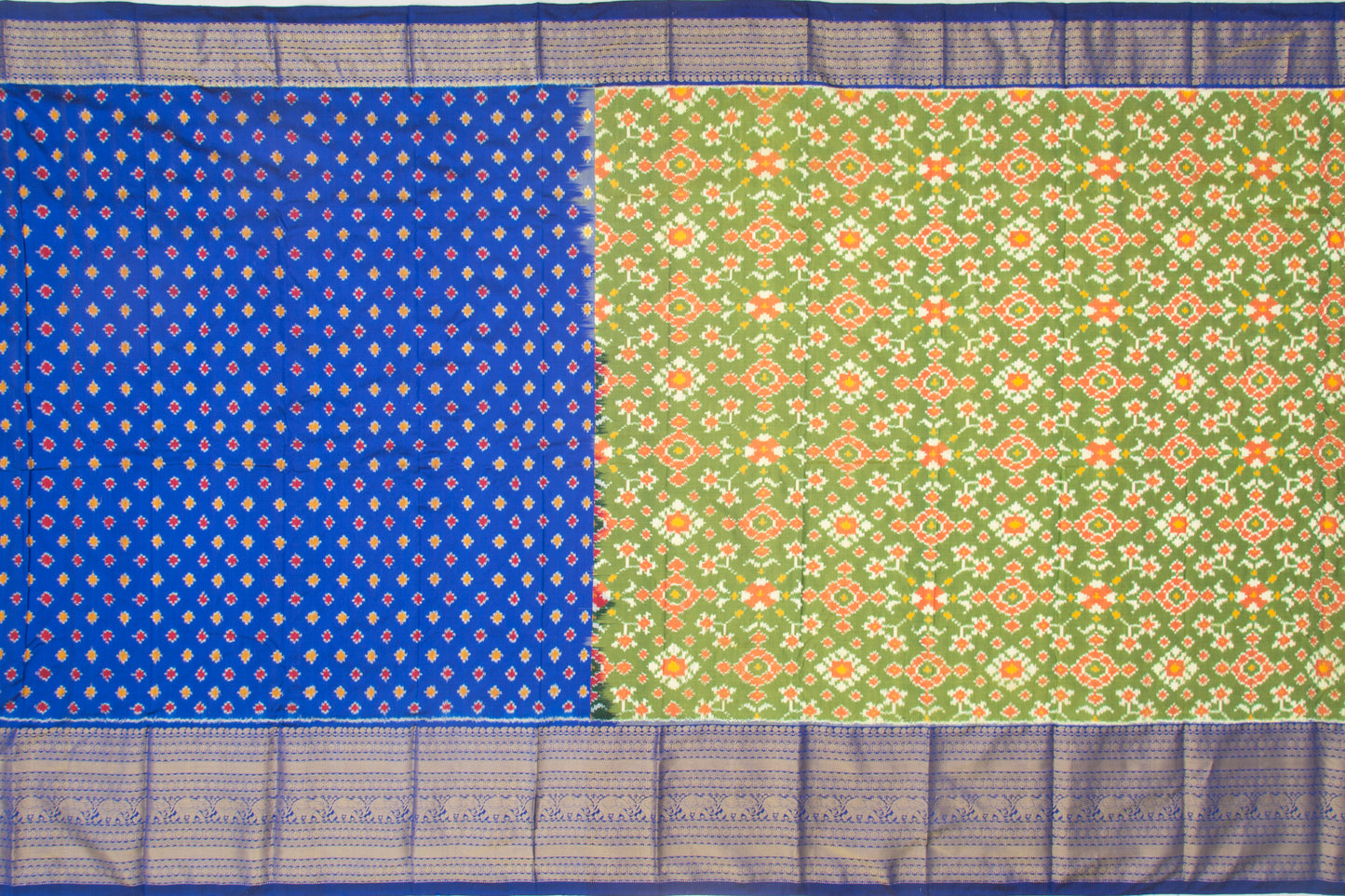 Kanchipuram Silk Ikat Green Saree