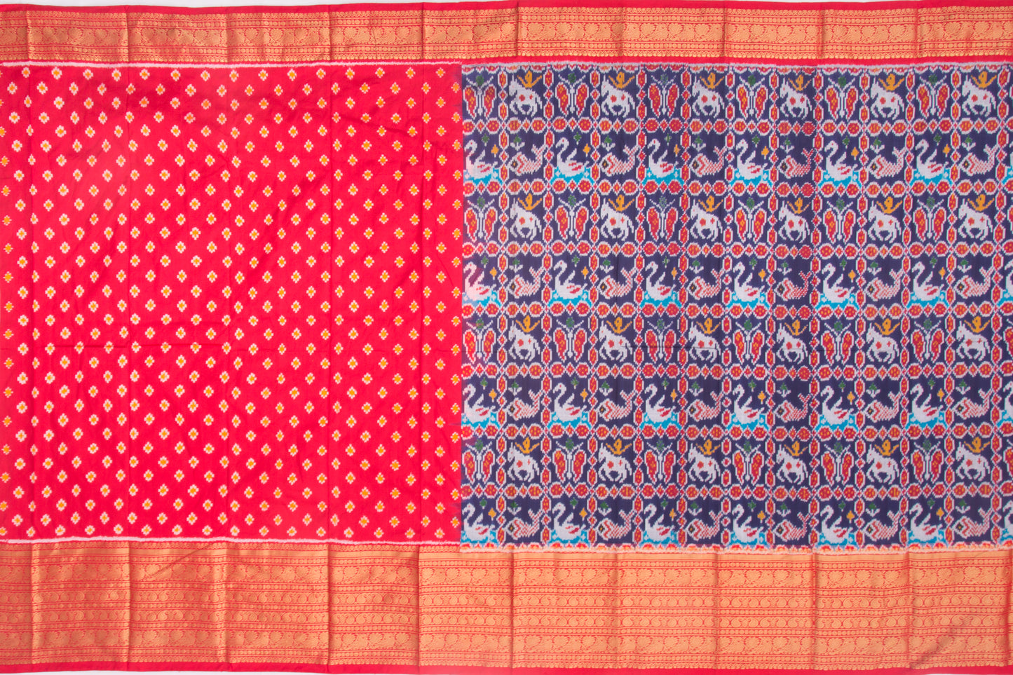 Kanchipuram Silk Ikat Blue Saree