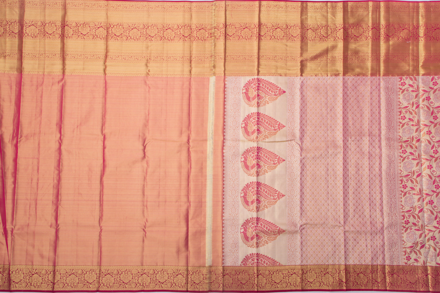 Taranga Kanchi Silk Tissue Jaal Gold Saree