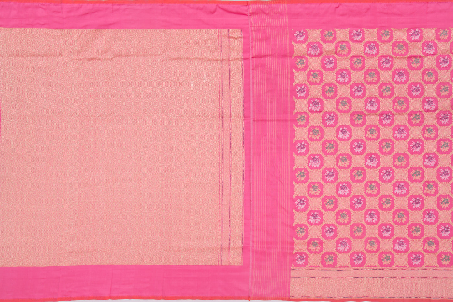 Banarasi Silk Kadwa Jaal Pink Saree