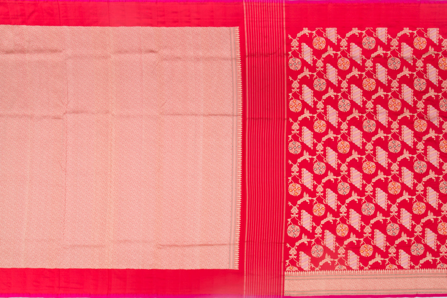 Banarasi Silk Kadwa Jaal Red Saree