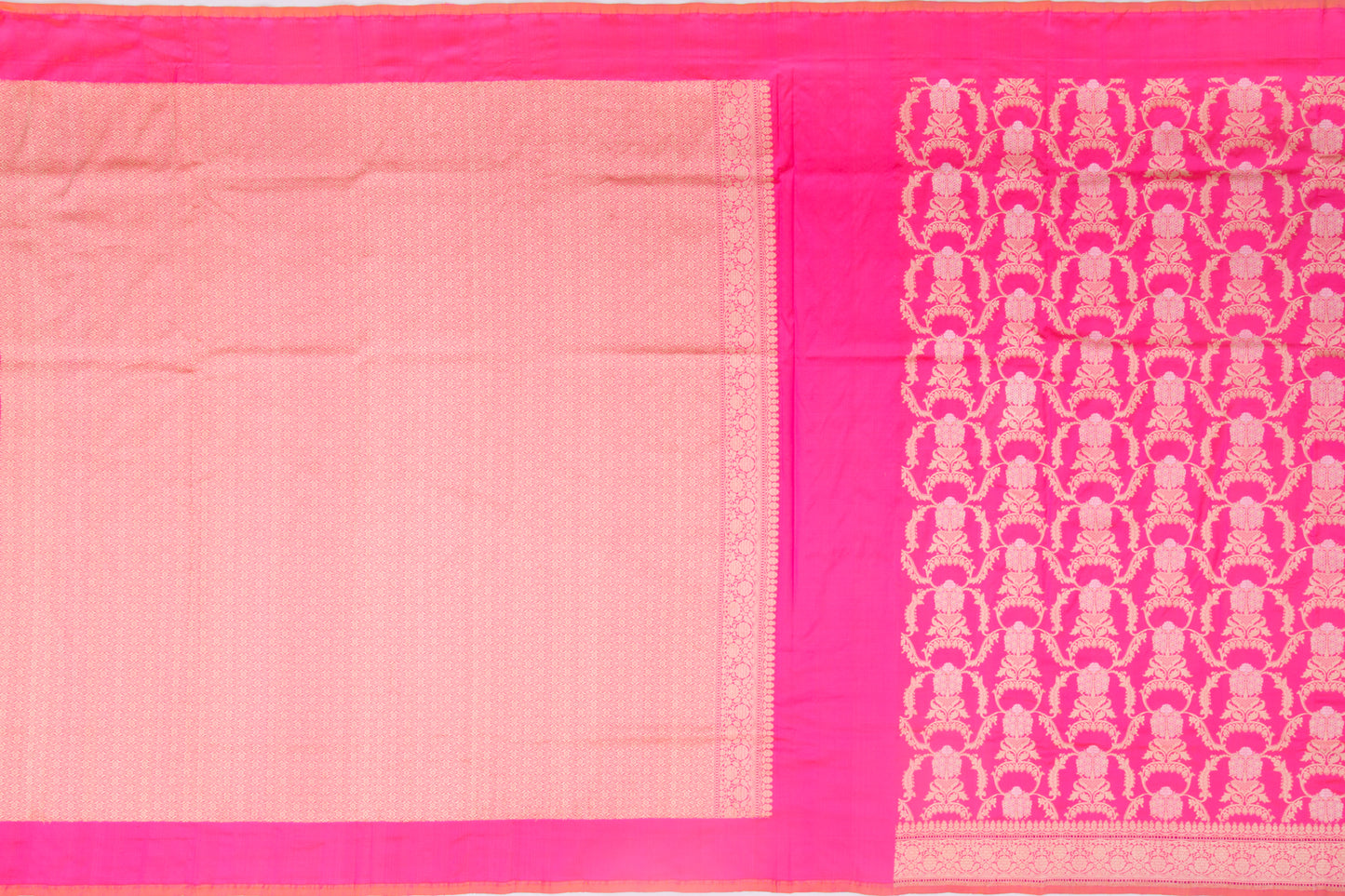 Banarasi Silk Kadwa Jaal Pink Saree
