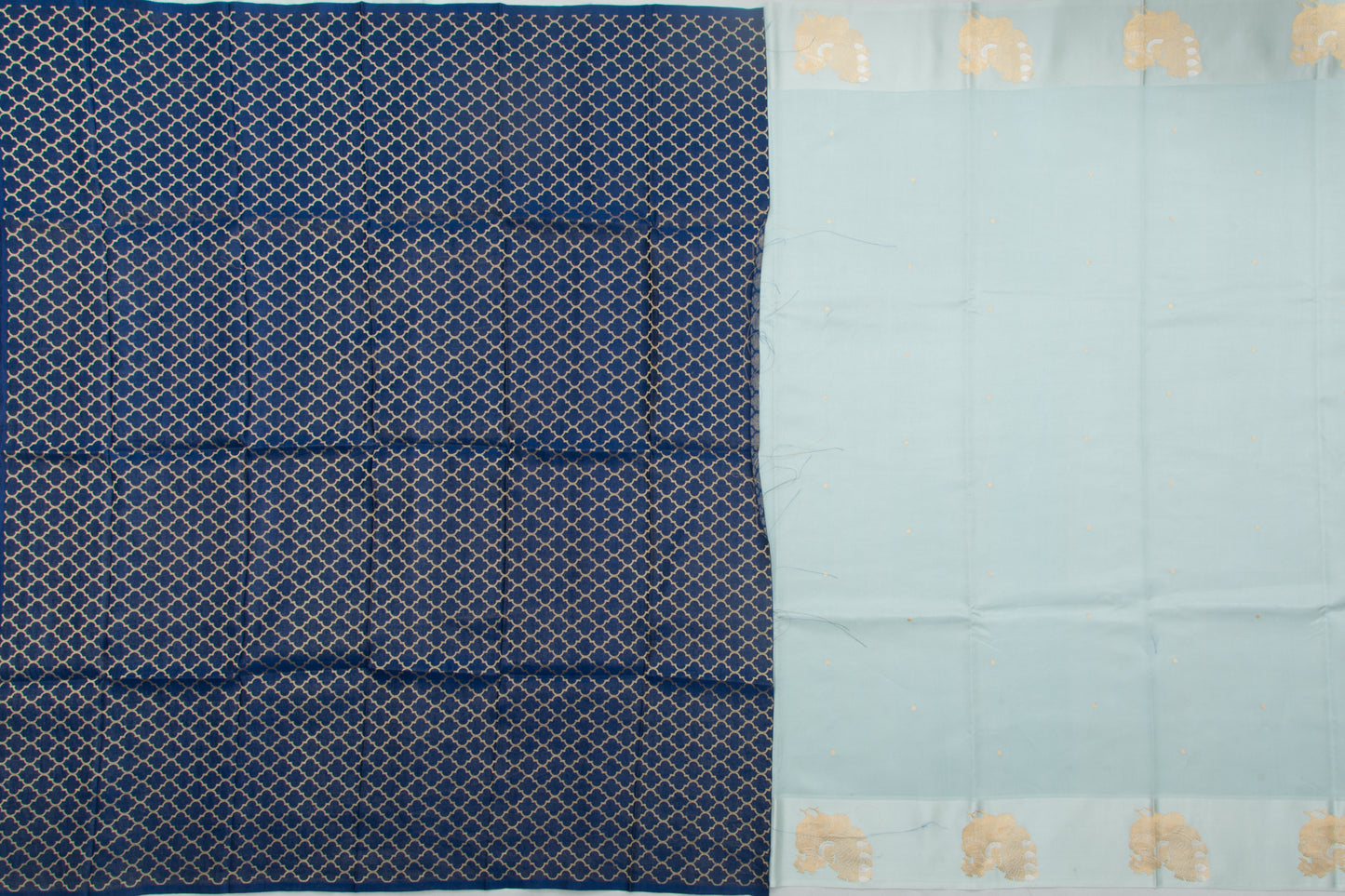 Banarasi Katan Silk Butta Pastel Blue Saree