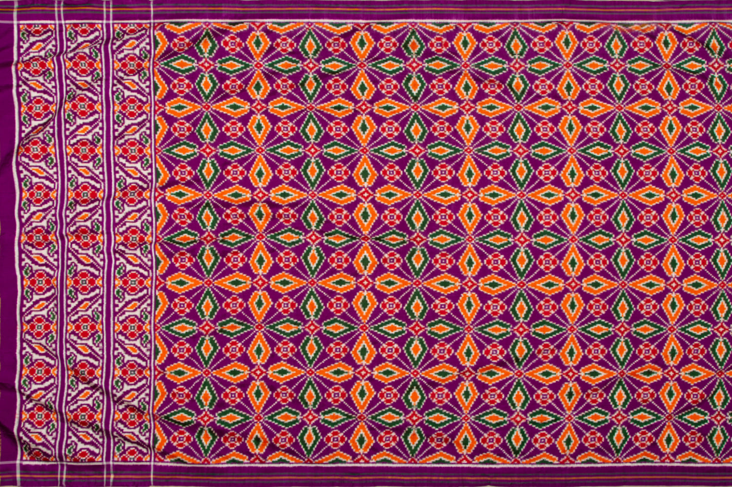 Patan Patola Silk Double Ikat Purple Saree