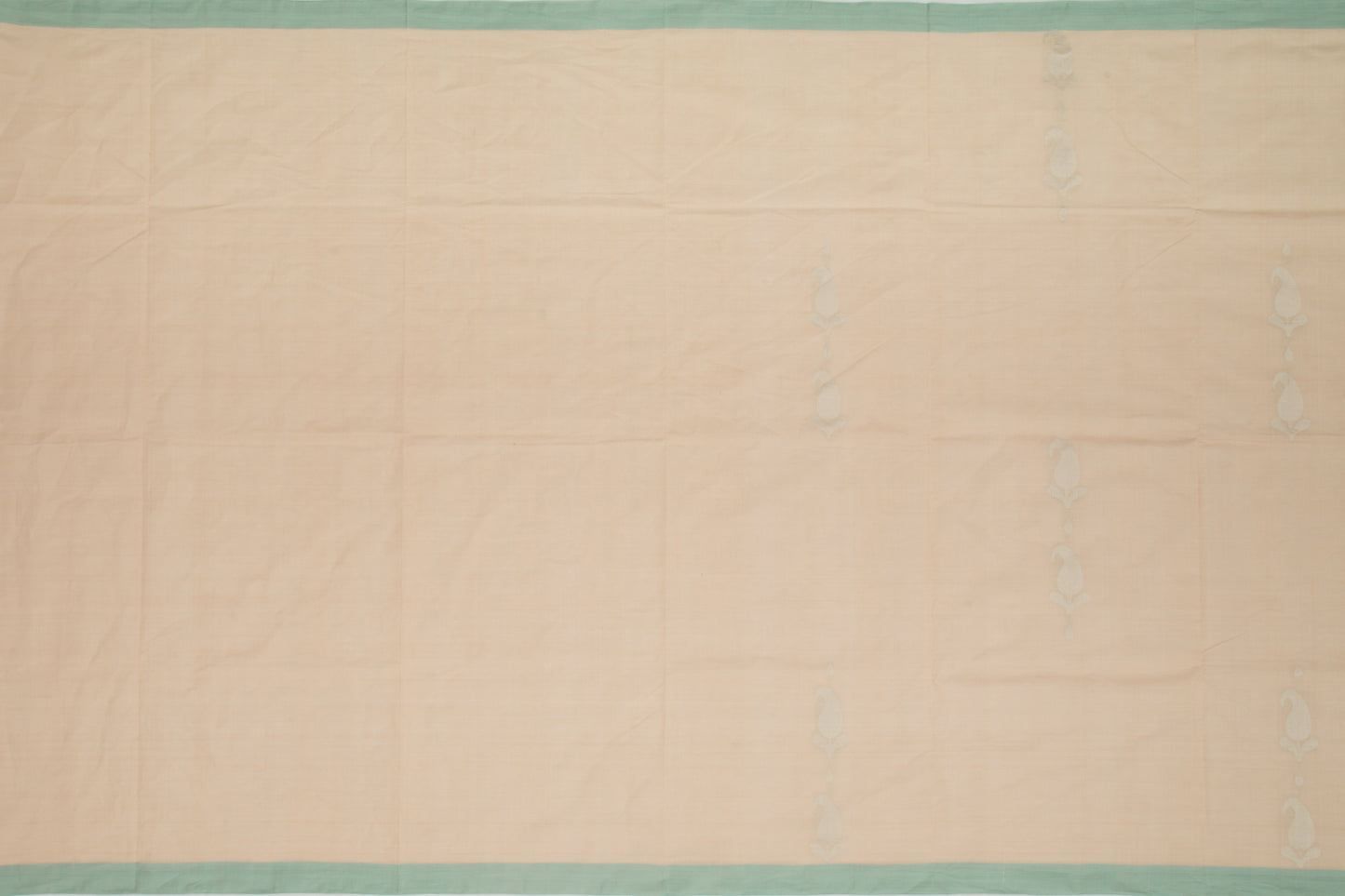 Kanchi Cotton Butta Cream Saree