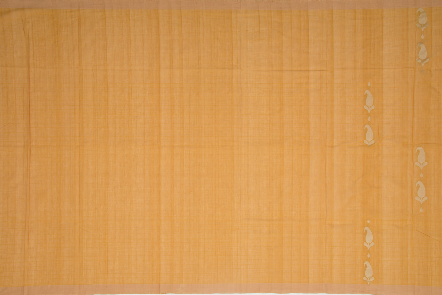 Kanchi Cotton Butta Mustard Yellow Saree