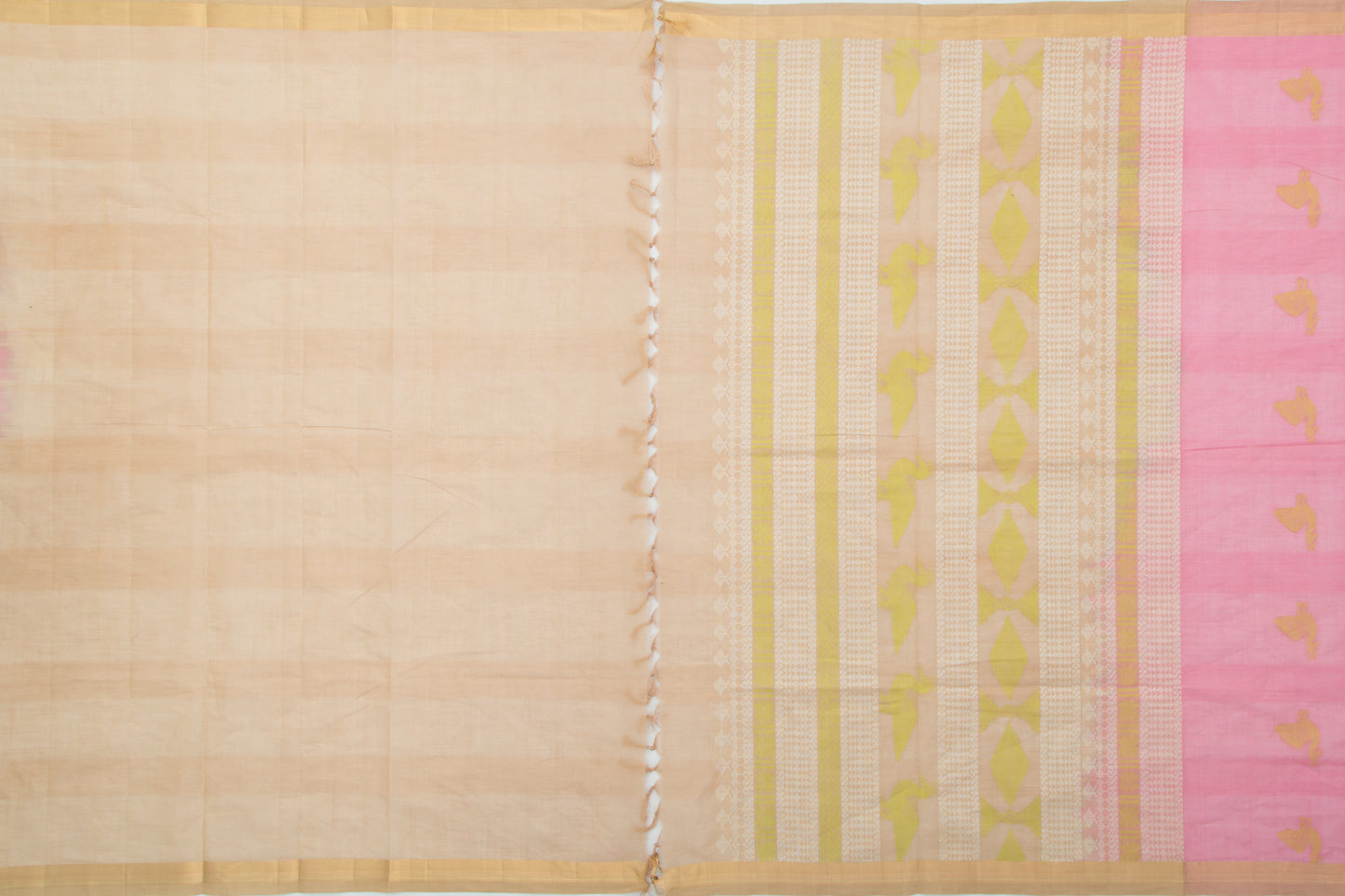 Kanchi Cotton Butta Pink Saree