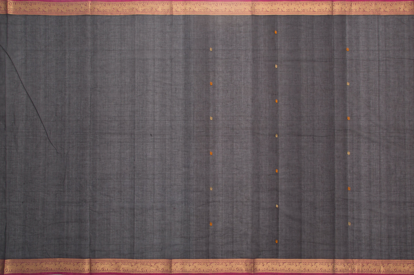 Kanchi Cotton Butta Black Saree