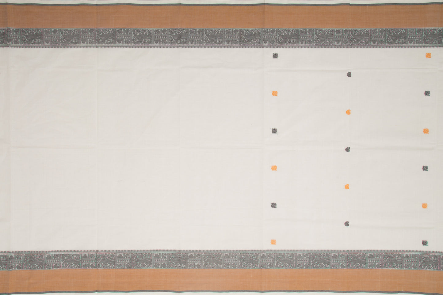 Kanchi Cotton Butta Off-White Saree