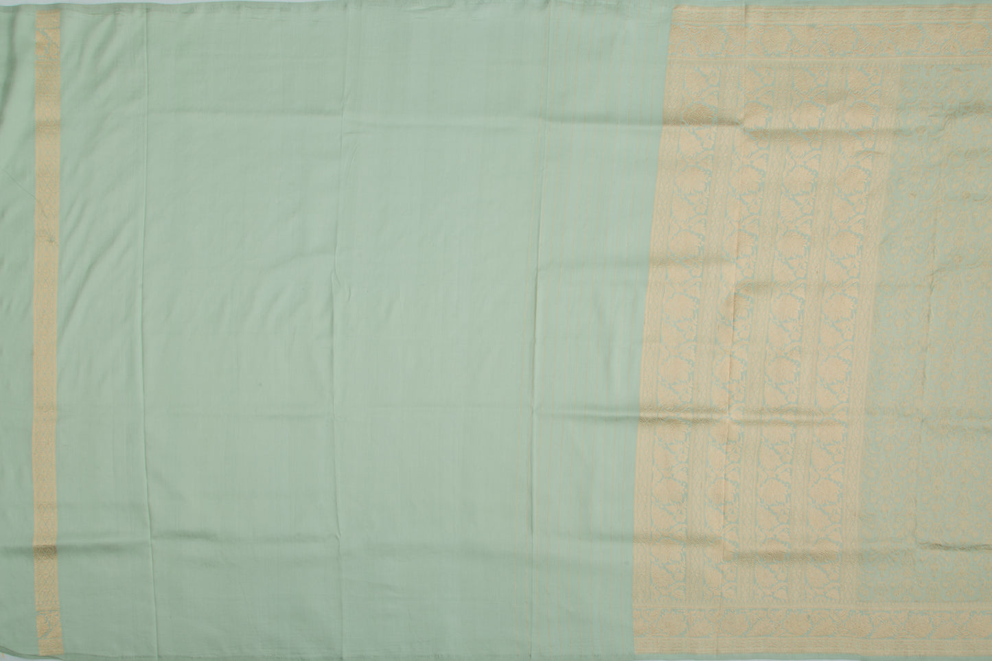 Banarasi Silk Brocade Pastel Green Saree