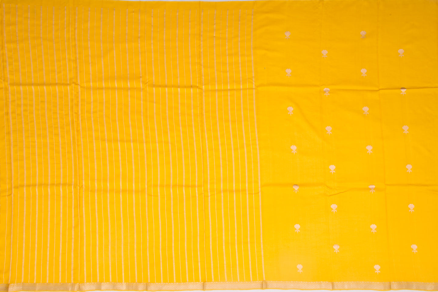 Banarasi Katan Silk Butta Yellow Saree