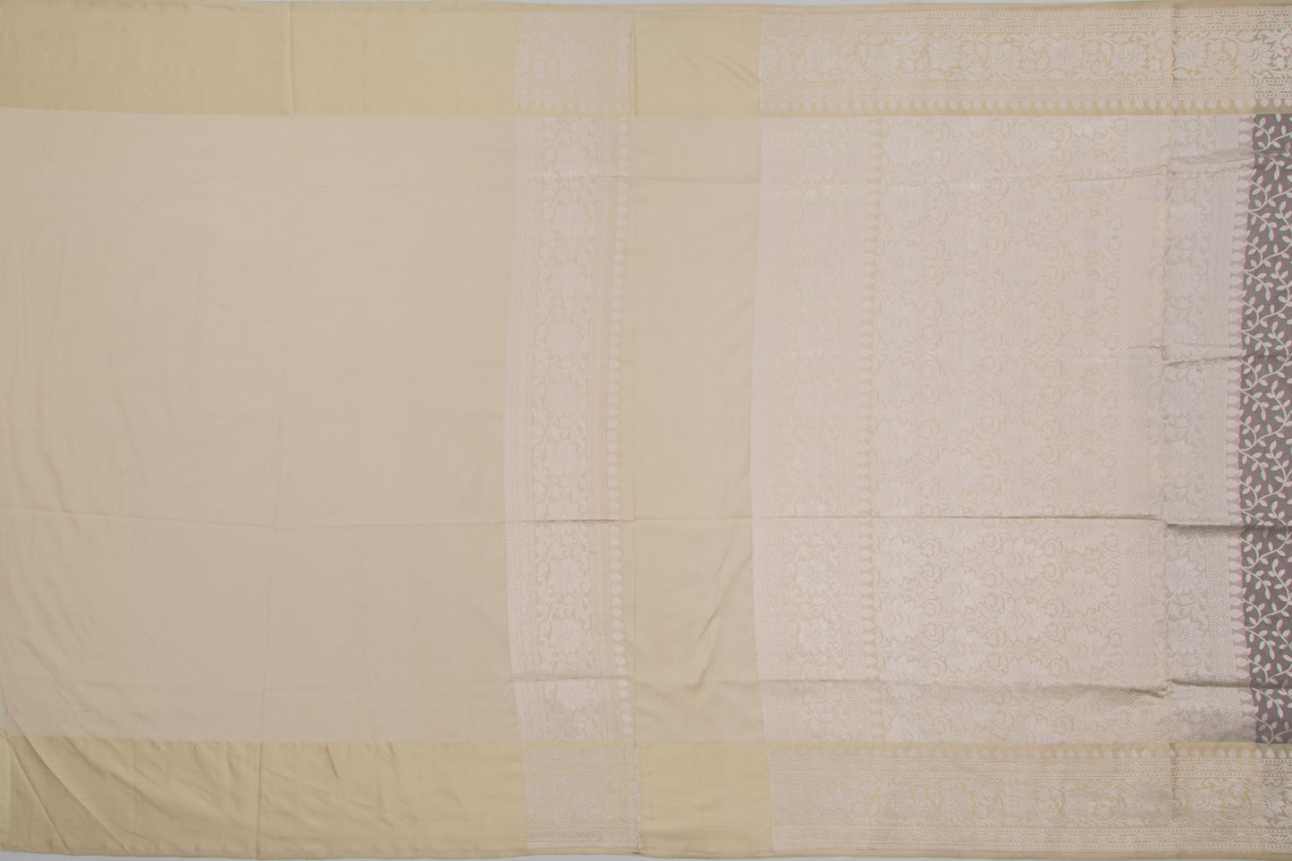 Banarasi Silk Jaal Grey Saree