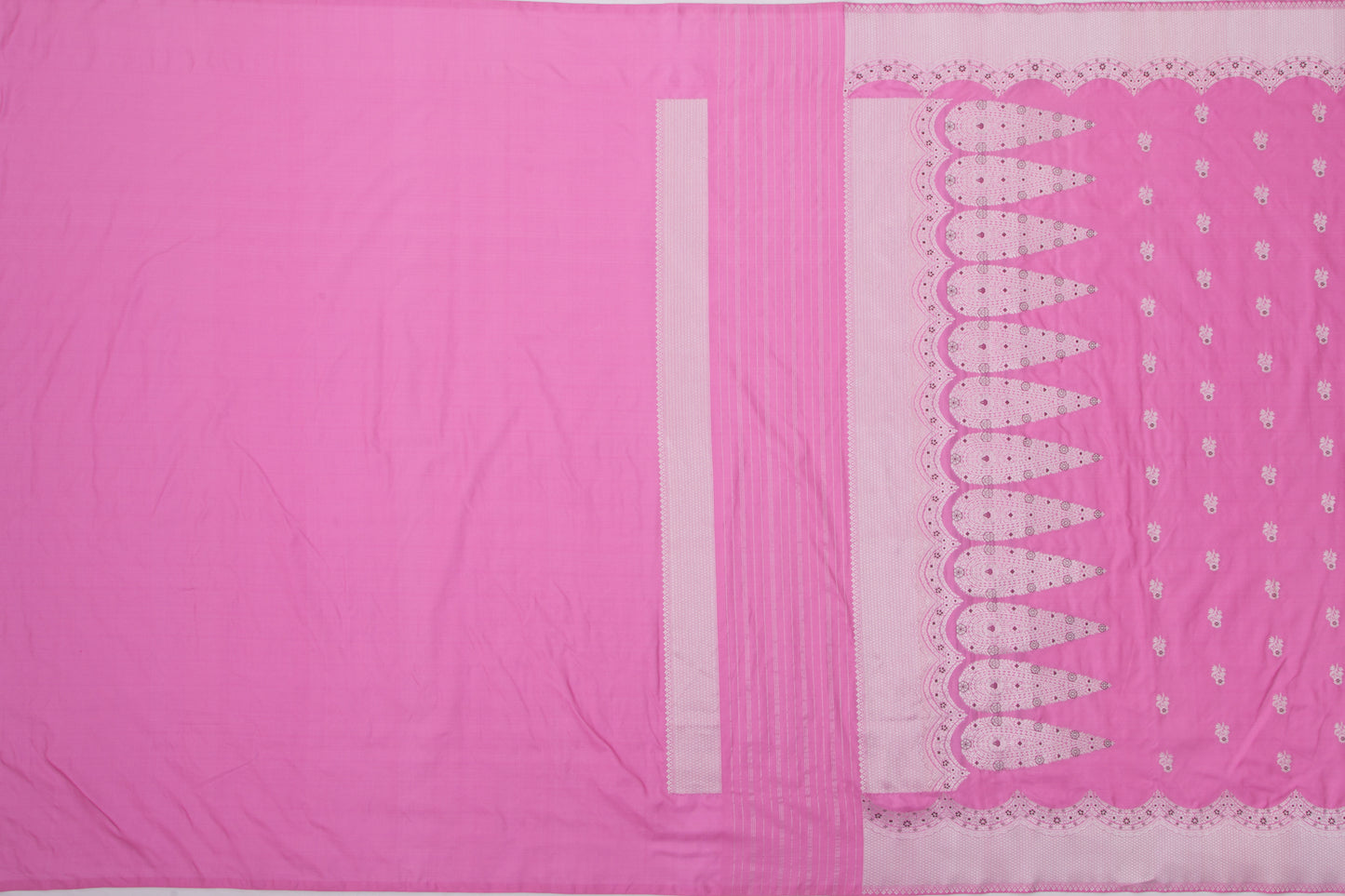 Banarasi Silk Kadwa Butta Pink Saree